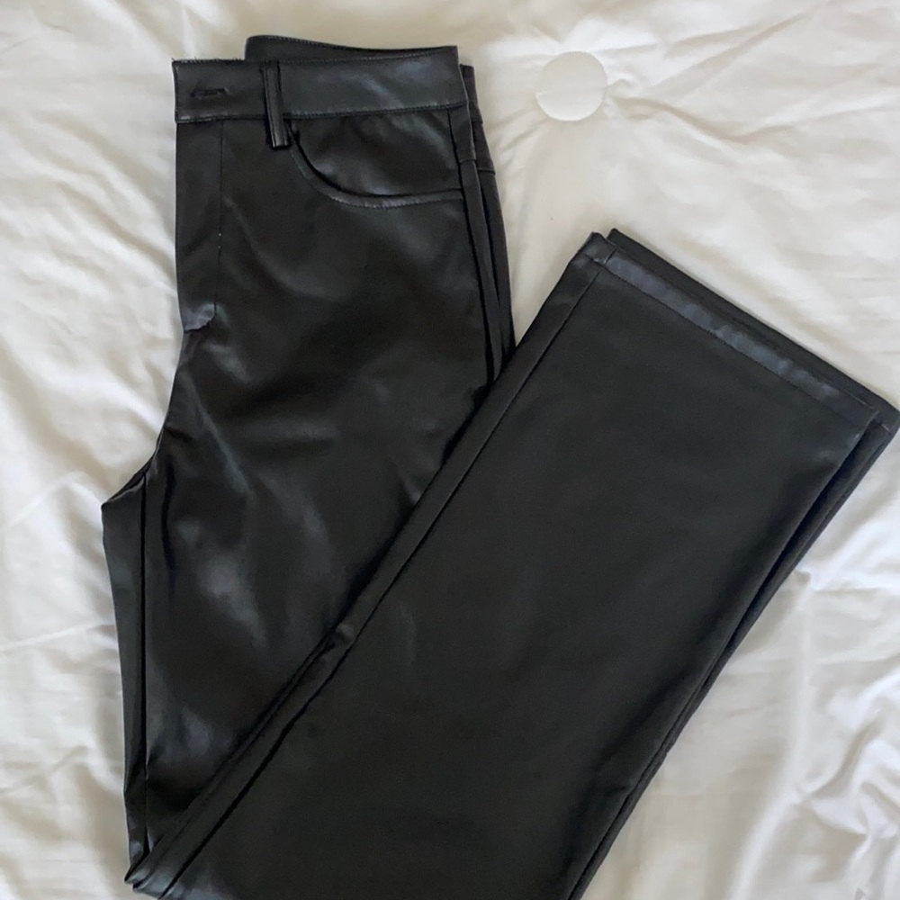 Black leather pants
